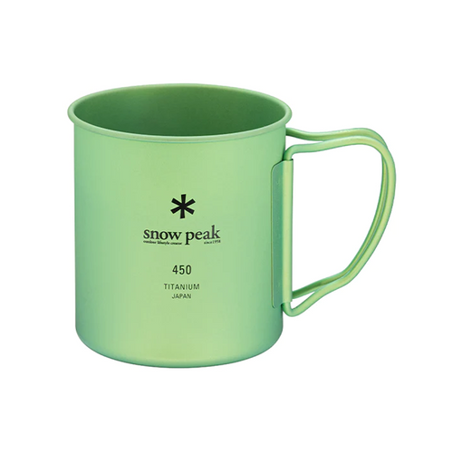 Snow Peak Ti-Single 450ml Anodized Cup - Green